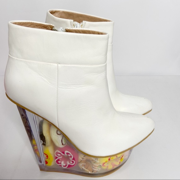 Jeffrey Campbell Platform Wedge Booties RARE - Picture 5 of 8